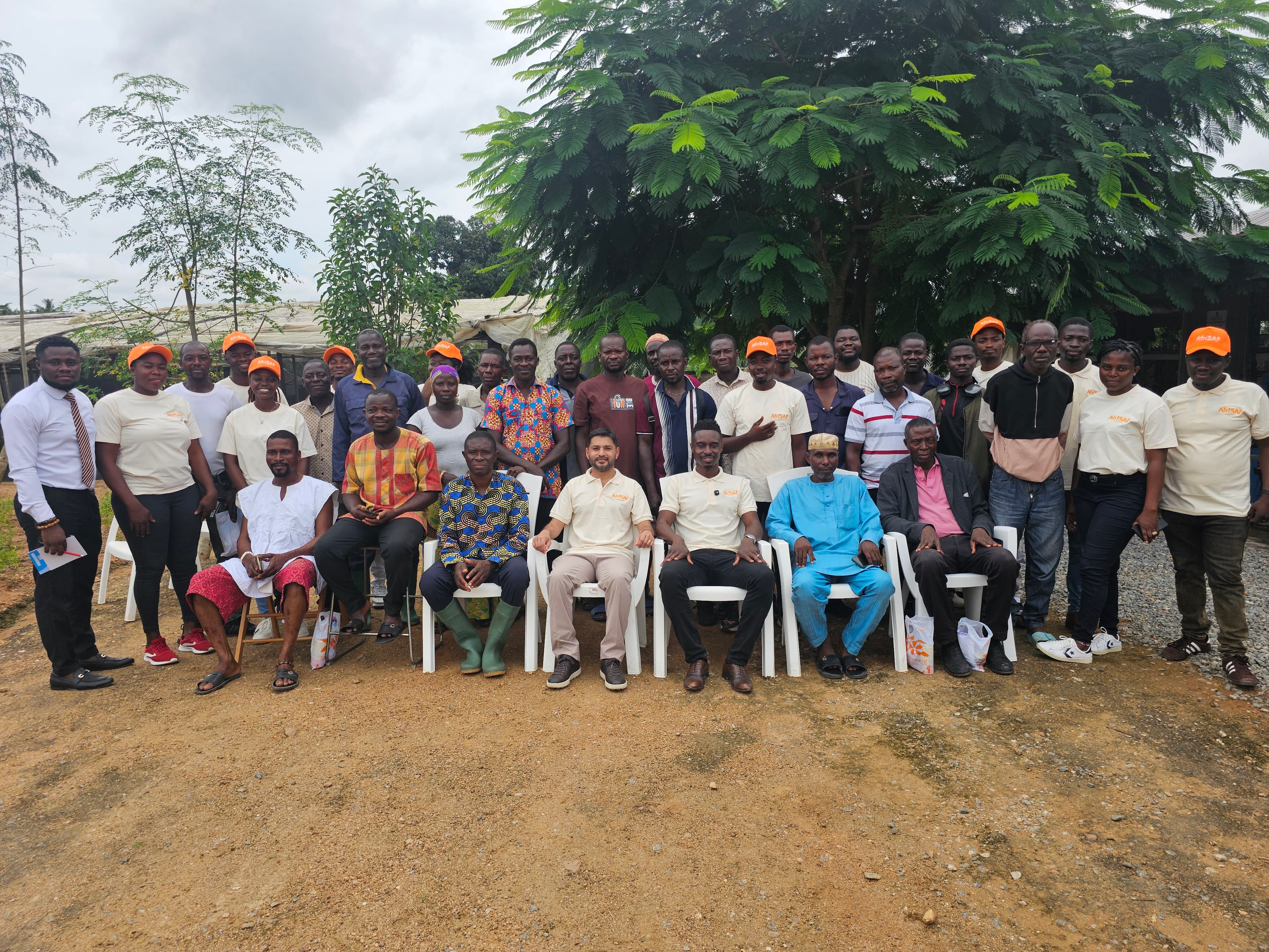 AfriSAF team members visiting a local agricultural project