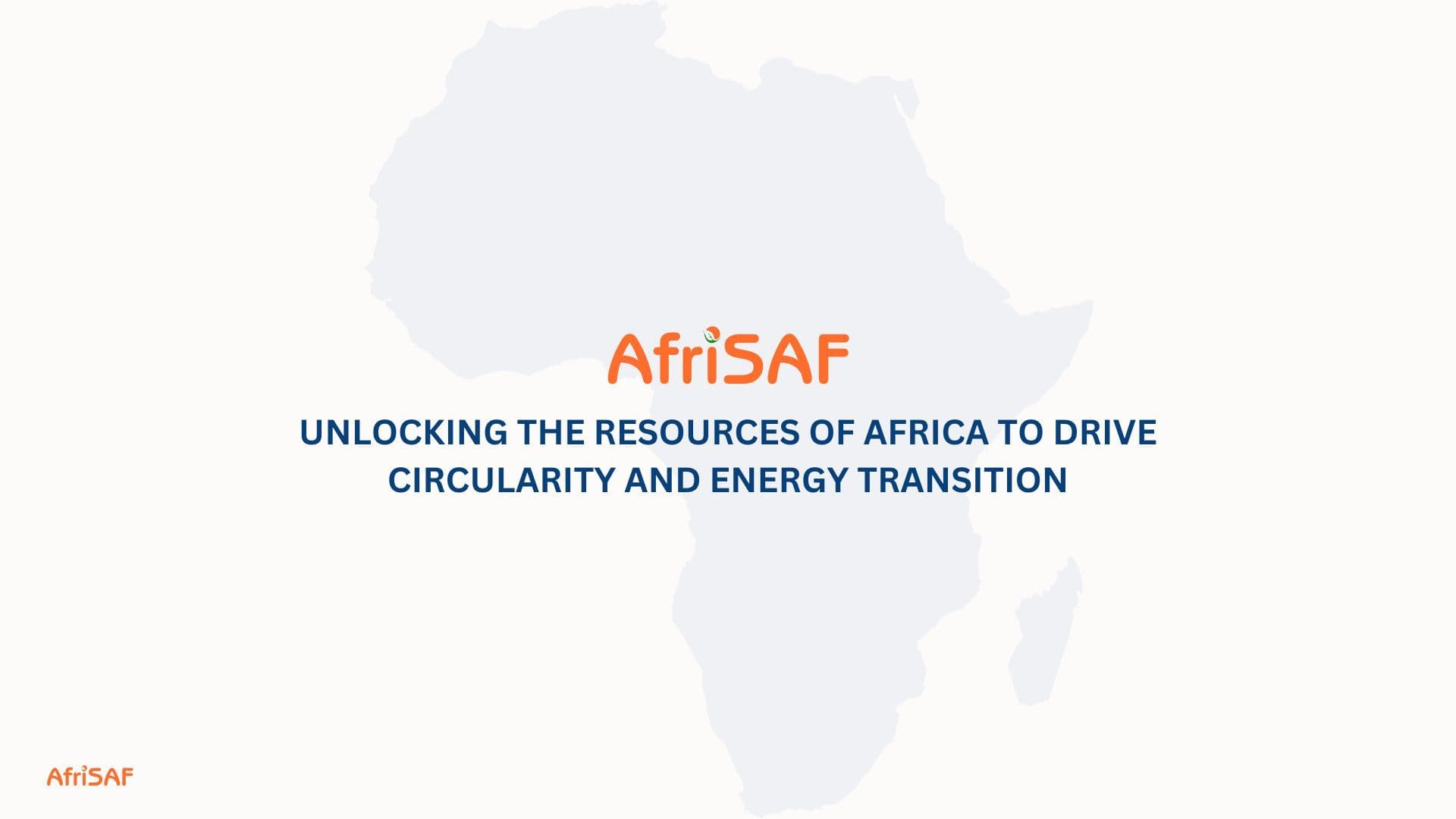 AfriSAF launch graphic highlighting Africa’s sustainable feedstock and biofuel potential
